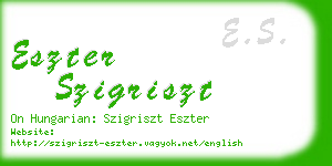eszter szigriszt business card